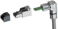 Telegärtner Fiche RJ45 MFP8 cat.6A(profond), replié, T568A,