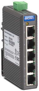 MOXA Unmanaged Industrial Ethernet Switch, 5 ports, EDS-205