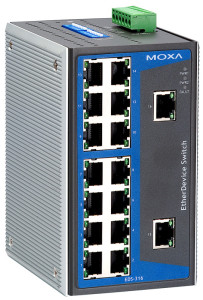 MOXA Unmanaged Industrial Ethernet Switch, 16 ports RJ45