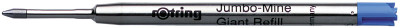 rotring Recharge pour stylo Jumbo, couleur de tracé: bleu,