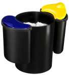 CEP corbeille avec kit de recyclage CONFORT  noir/bleu/jaune
