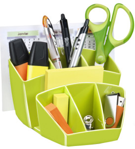 CEP Pot à crayons GLOSS, 8 compartiments, vert anis
