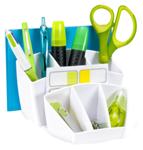 CEP Pot à crayons GLOSS, 8 compartiments, vert anis