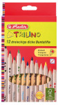 Herlitz crayons de couleur triangulaires Trilino, étui de 12 Herlitz crayons de couleur triangulaires Trilino, étui de 12