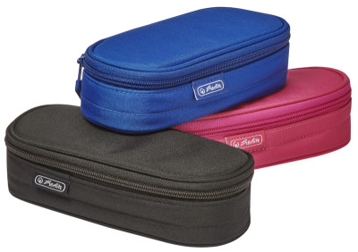 herlitz Trousse, en nylon, assorti en 3 couleurs