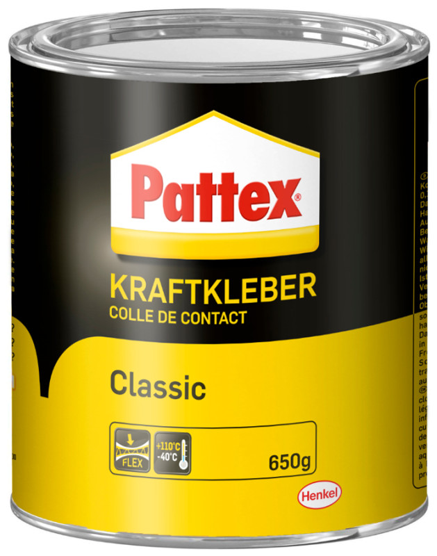 Pattex Colle de contact classic, avec solvant, tube de 125g