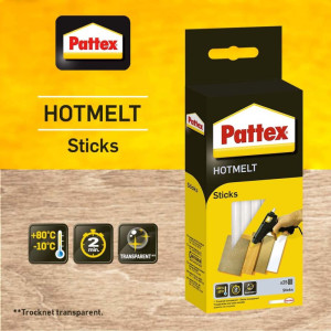 Pattex Cartouche pour collage à chaud HOT STICKS, ronde,