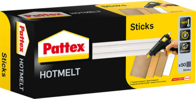 Pattex Cartouche pour collage à chaud HOT STICKS, ronde