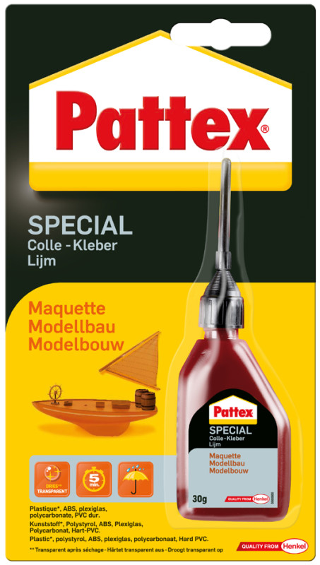 Pattex, Colle, spéciale maquette, en flacon de 30g, 9H PXSM1