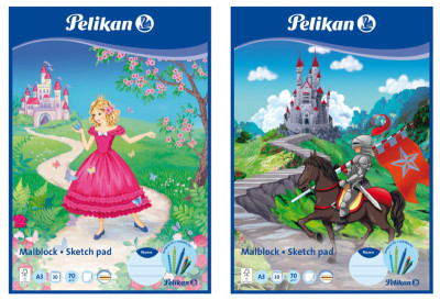 Pelikan Bloc de coloriage MC 3/30, format A3, 70 g/m2, 30