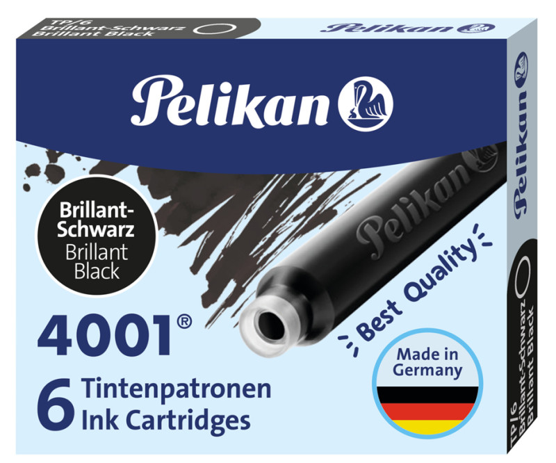 Pelikan Cartouches d'encre 4001 TP/6, bleu-noir