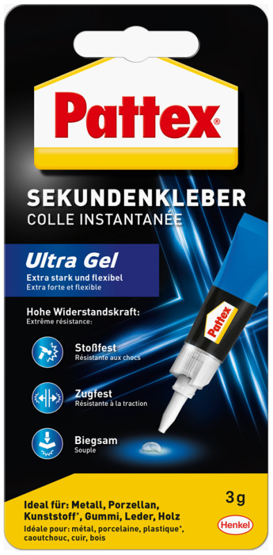 Pattex Colle Ultra Gel instantanée tout usage en tube 3 g