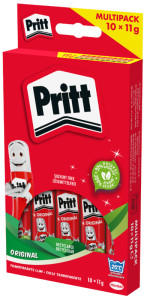 Pritt Bâton de colle 5 x 43g en paquet bonus, sans solvants,