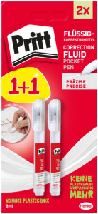 Pritt stylo correcteur Pocket Pen Fluid, carte blister de 2