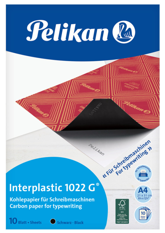 Pelikan Papier carbone interplastic 1022 G, 10 feuilles