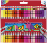FABER-CASTELL Stylos feutres double pointes, étui de 10