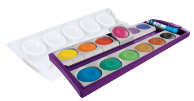 Pelikan Boîte de peinture standard d'école K12, 12 couleurs