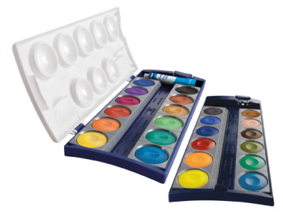 Pelikan Boîte de peinture standard d'école K12, 12 couleurs