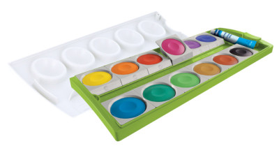 Pelikan Boîte de peinture standard d'école K24, 24 couleurs
