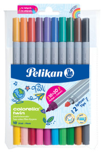 Pelikan Feutres Colorella Twin, rond, étui de 10