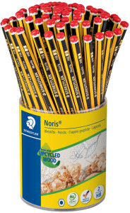 STAEDTLER Crayon de papier Noris avec gomme, godet de 72