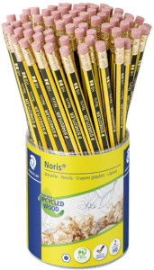 STAEDTLER Crayon de papier Noris avec gomme, godet de 72