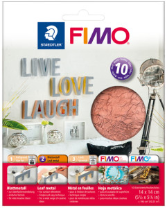 FIMO Métal en feuilles, argent, 10 feuilles