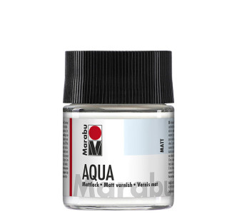 Marabu Vernis mat Aqua, mat, 50 ml, dans un verre, vernis