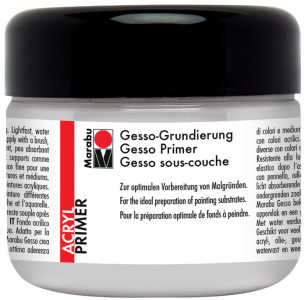 Marabu Sous-couche acrylique Gesso, 225 ml, blanc,