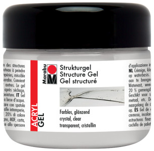 Marabu Gel structuré, 225 ml, brillant incolore,