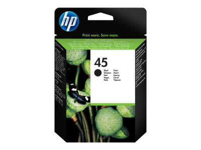 HP : BLACK InkJet PRINT CARTR.NO 45 LARGE BLACK