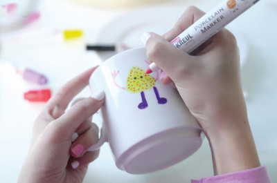 Marqueurs pour porcelaine KREUL Hobbyline, Bleu opale