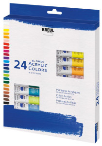 KREUL peinture acrylique el Greco, 12 ml, set de 24