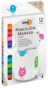 marqueurs de porcelaine KREUL Hobby Ligne, Ensemble de 12