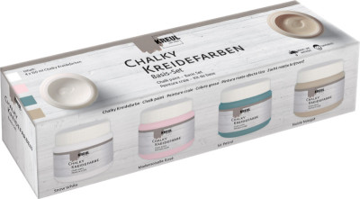 KREUL Peinture craie Chalky, kit de base 4 x 150 ml