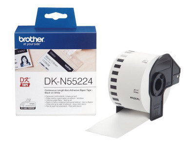 Brother : NON-ADHESIVE papier tape 54MM BLACK ON WHITE54MM X 30.48M