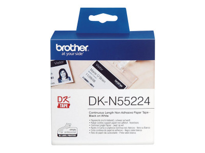 Brother : NON-ADHESIVE papier tape 54MM BLACK ON WHITE54MM X 30.48M