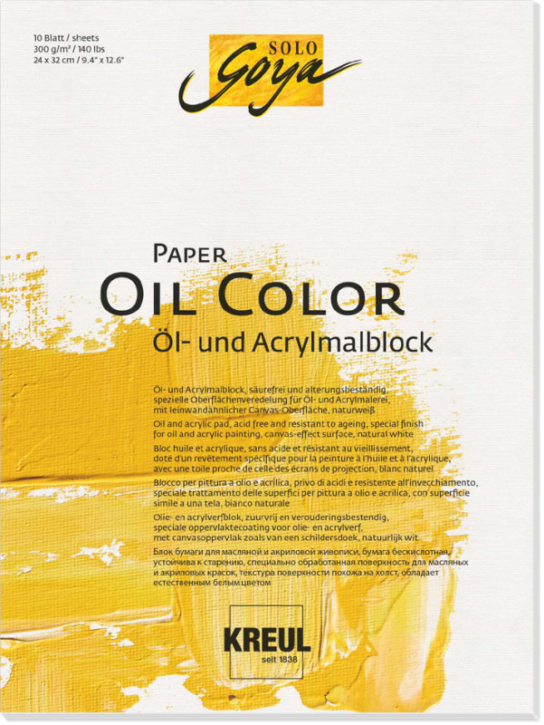 KREUL Bloc pour artistes SOLO Goya Paper Oil Color, 240x320