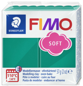 FIMO Pâte à modeler SOFT, à cuire, bleu windsor, 57 g