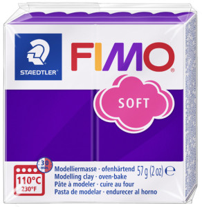 FIMO Pâte à modeler SOFT, à cuire, bleu windsor, 57 g