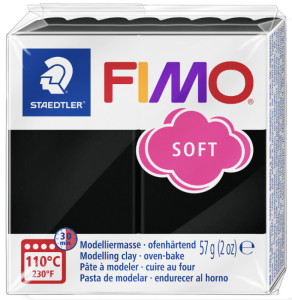 FIMO Pâte à modeler SOFT, à cuire, bleu windsor, 57 g