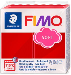 FIMO Pâte à modeler SOFT, à cuire, bleu windsor, 57 g