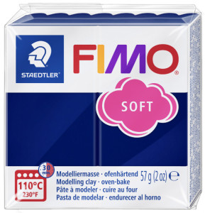 FIMO Pâte à modeler SOFT, à cuire, bleu windsor, 57 g