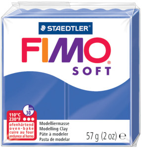 FIMO Pâte à modeler SOFT, à cuire, gris dauphin, 57 g