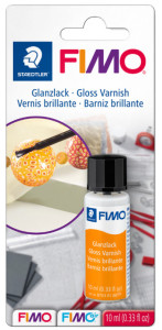 FIMO Vernis brillant, dans un flacon de 10 ml, pinceau dans