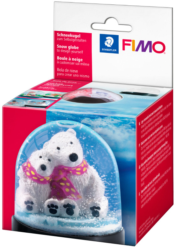 FIMO Boule de neige, ronde, diamètre: 90 mm, hauteur: 75 mm