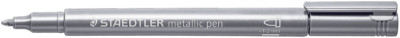STAEDTLER Marqueur Permanent métallique, Rundspitze, Silber