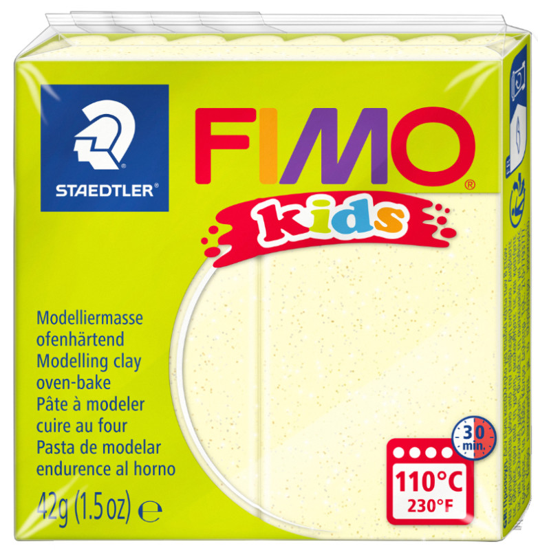 FIMO kids Pâte à modeler, à cuire au four, blanc, 42 g