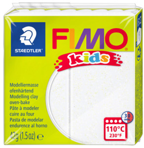 FIMO kids Pâte à modeler, à cuire, rouge paillette, 42 g