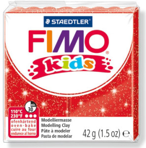 FIMO kids Pâte à modeler, à cuire, rose paillette, 42 g